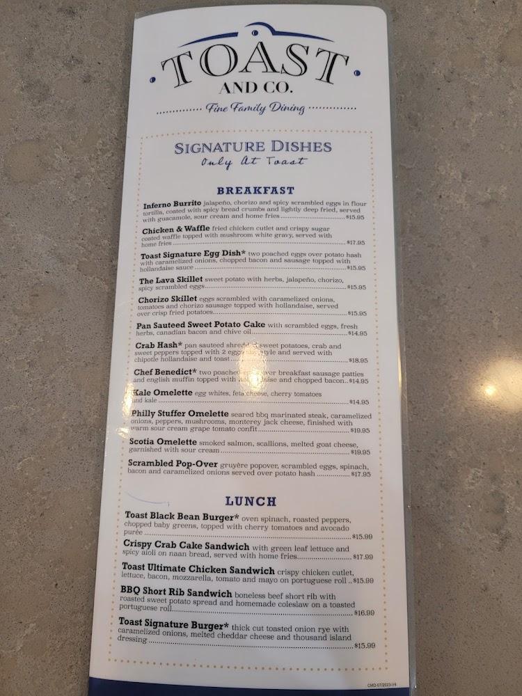 Toast & Co. Menu image 1
